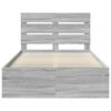 vidaXL Estructura de cama con cabecera Gris Sonoma 120 x 190 cm