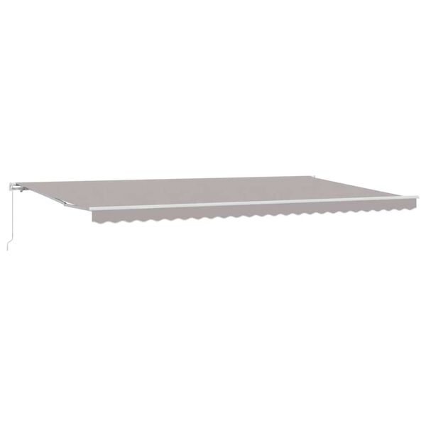 vidaXL Toldo Retr&aacute;ctil Gris Claro 600 x 350 cm Poli&eacute;ster y metal