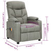 vidaXL Sill&oacute;n de masaje el&eacute;ctrico tela gris claro