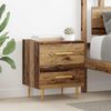 vidaXL Armario de Noche con caj&oacute;n 2 pcs Madera Vieja 40 x 35 x 47,5 cm