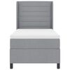 vidaXL Cama tipo Box Spring con colch&oacute;n Gris claro 80 x 200 cm tela