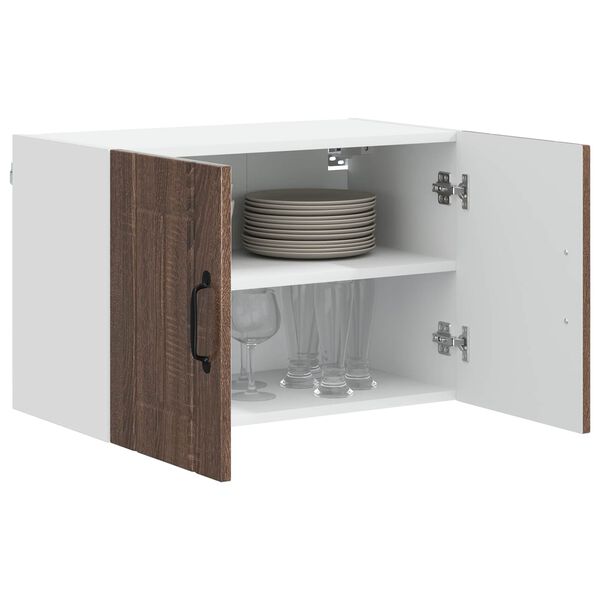 vidaXL Gabinetes de pared de cocina 2 pcs Roble Marr&oacute;n 60 x 31 x 40 cm