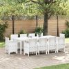 vidaXL Conjunto de Comedor de Jard&iacute;n 11 pcs Blanco Polipropileno