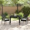 vidaXL Conjunto de Comedor de Jard&iacute;n 3 pcs Negro rat&aacute;n sint&eacute;tico