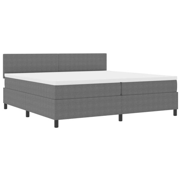 vidaXL Cama tipo Box Spring Gris claro y . 200 x 200 cm Tela de Pana
