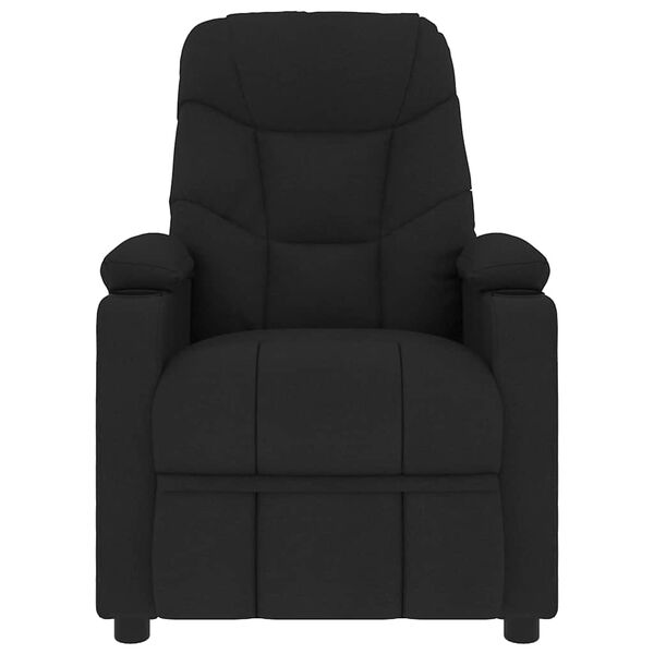 vidaXL Sill&oacute;n reclinable de tela negro