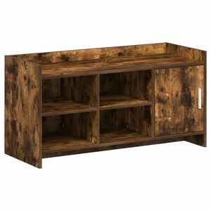 vidaXL Armario Zapatero con puerta Roble Ahumado 100 x 39,5 x 51 cm