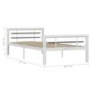 vidaXL Estructura de cama de metal blanco y negro 90x200 cm