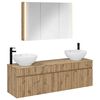 vidaXL Juego de Muebles de Ba&ntilde;o 4 pcs Roble Artesanal