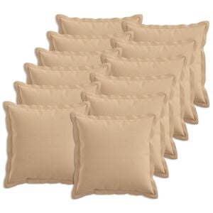 vidaXL Funda de almohada 12 uds. HOUTEN Crema 40 x 40 cm