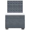 vidaXL Cama box spring con colchón terciopelo gris oscuro 90x200 cm