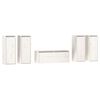 vidaXL Muebles para TV 5 piezas madera maciza de pino blanco