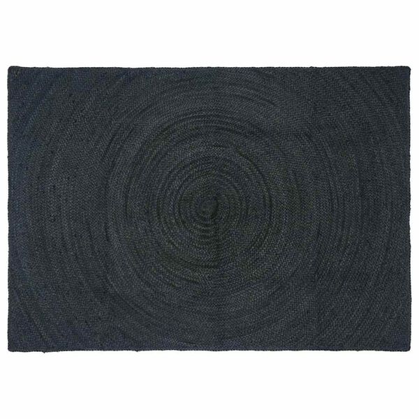 vidaXL Alfombras de &aacute;rea Rectangular Gris oscuro 140 x 200 cm yute