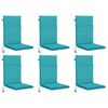 vidaXL Coj&iacute;n para silla de respaldo alto GEMERT 6 uds. 100% Poli&eacute;ster