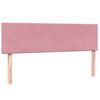 vidaXL Cama box spring con colch&oacute;n y LED terciopelo rosa 140x220 cm
