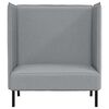 vidaXL Sofa de Espalda Alta Gris claro 109 x 56 x 121 cm tela