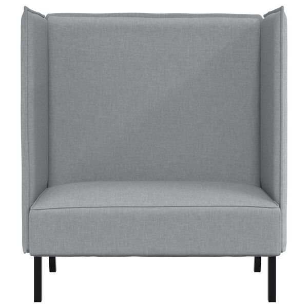 vidaXL Sofa de Espalda Alta Gris claro 109 x 56 x 121 cm tela