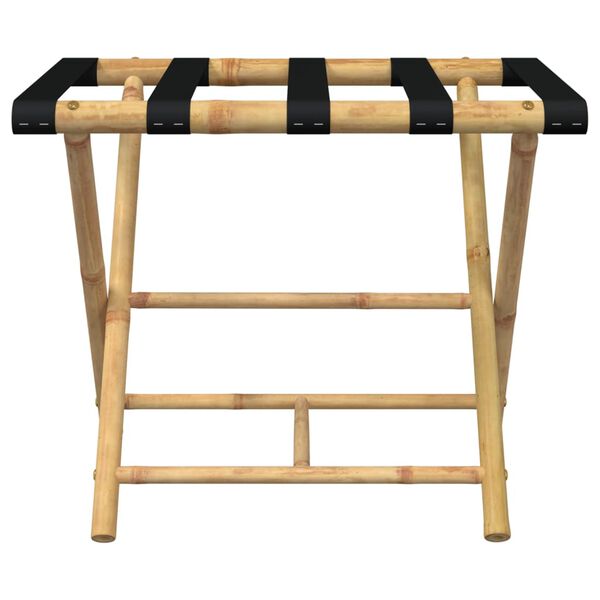 vidaXL Soporte plegable para maletas bambú 62x42x50,5 cm