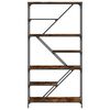 vidaXL Estanter&iacute;a madera de ingenier&iacute;a acero roble ahumado 91x36x176cm