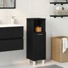 vidaXL Gabinete de Ba&ntilde;o con almacenamiento Roble Negro 30 x 30 x 95 cm
