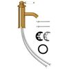 vidaXL Grifo para lavabo de ba&ntilde;o dorado 130x180 mm
