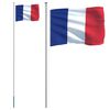 vidaXL M&aacute;stil y bandera de Francia aluminio 6,08 m