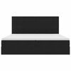 vidaXL Cama con almacenamiento y LED Negro 200 x 200 cm Terciopelo
