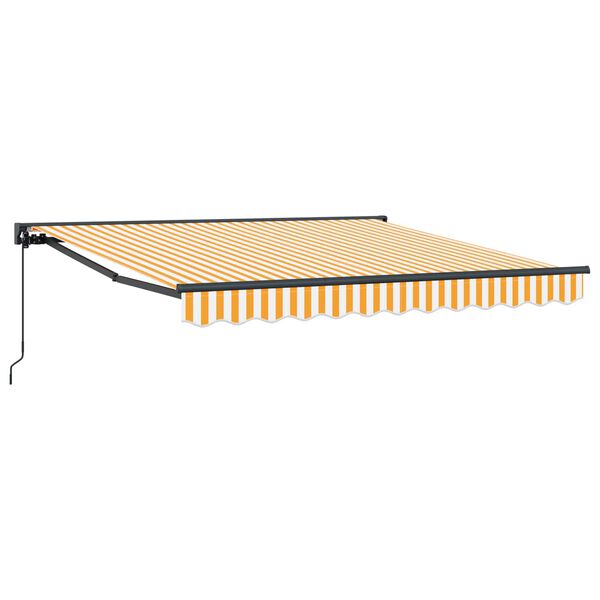 vidaXL Toldo Retráctil Amarillo y 350 x 250 cm Poliéster y metal