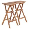 vidaXL Taburetes plegables de cocina 2 unidades madera de teca maciza
