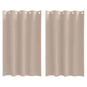 vidaXL Cortinas Opacas con Anillas 2 uds. Gris topo 175 x 140 cm