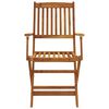 vidaXL Set comedor de jard&iacute;n plegable 5 piezas madera maciza de acacia