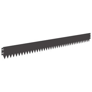 vidaXL Borde de c&eacute;sped con pliegue superior 10 uds. 103x10 cm Acero