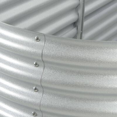 vidaXL Arriate de acero galvanizado plateado 320x80x44 cm