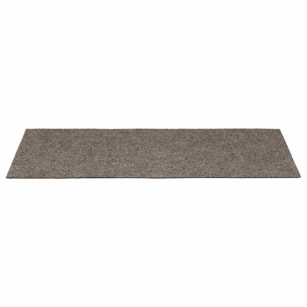 vidaXL Felpudos autoadhesivos para escaleras, 15 unidades, 65x21x4 cm, beige, borde rectangular