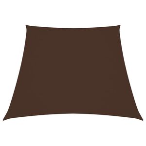 vidaXL Toldo de vela trapezoidal de tela oxford marr&oacute;n 2/4x3 m