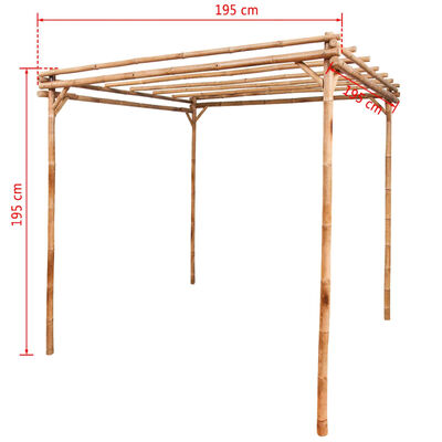 vidaXL Pérgola de bambú 195x195x195 cm
