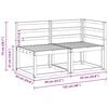 vidaXL Sof&aacute; de esquina y centro para exterior 2 Pieza Natural