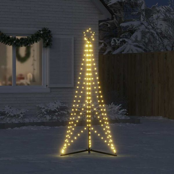 vidaXL LED para &aacute;rbol de Navidad 363 LEDs blanco c&aacute;lido 182 cm