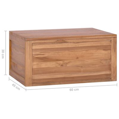 vidaXL Mueble de baño de pared madera maciza de teca 60x45x30 cm