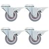 vidaXL Ruedas giratorias agujero pasador y frenos dobles 4 uds 50 mm