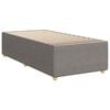 vidaXL Cama box spring con colch&oacute;n tela gris taupe 90x190 cm