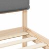vidaXL Estructura de Cama con Cabecera Tapizada Gris Claro