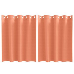 vidaXL Cortinas Opacas con Anillas 2 uds. Terracota 140 x 140 cm