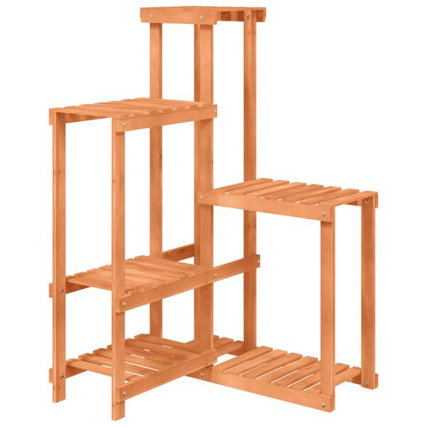 vidaXL Soporte para flores de madera maciza abeto 62,5x61,5x101,5 cm