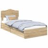 vidaXL Cama con almacenamiento con caj&oacute;n Roble Sonoma 90 x 190 cm