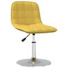 vidaXL Sillas de comedor giratorias 4 uds tela amarillo mostaza