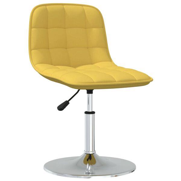 vidaXL Sillas de comedor giratorias 4 uds tela amarillo mostaza