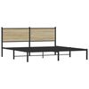 vidaXL Estructura de cama sin colch&oacute;n metal roble Sonoma 183x213 cm