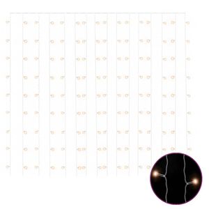 vidaXL Cortina de luces LED 300 LED blanco fr&iacute;o 8 funciones 3x3 m
