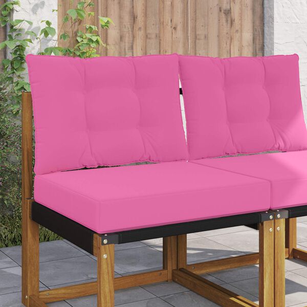 vidaXL Coj&iacute;n para sof&aacute; de exterior 2 pcs Rosa Poli&eacute;ster